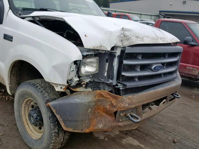 1FTSW31L34ED59871 - 2004 FORD F350 SRW S WHITE photo 9