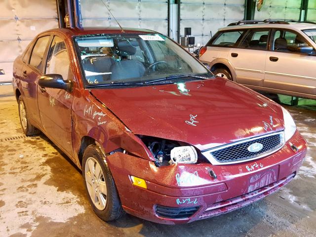 1FAHP34N56W123004 - 2006 FORD FOCUS ZX4 MAROON photo 1