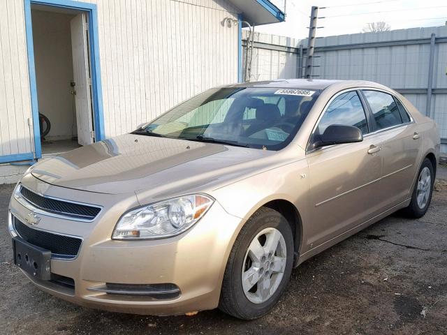 1G1ZG57B78F242180 - 2008 CHEVROLET MALIBU LS GOLD photo 2
