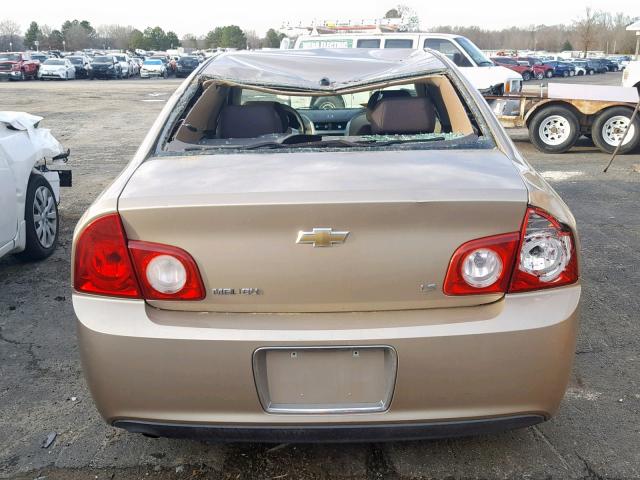 1G1ZG57B78F242180 - 2008 CHEVROLET MALIBU LS GOLD photo 9