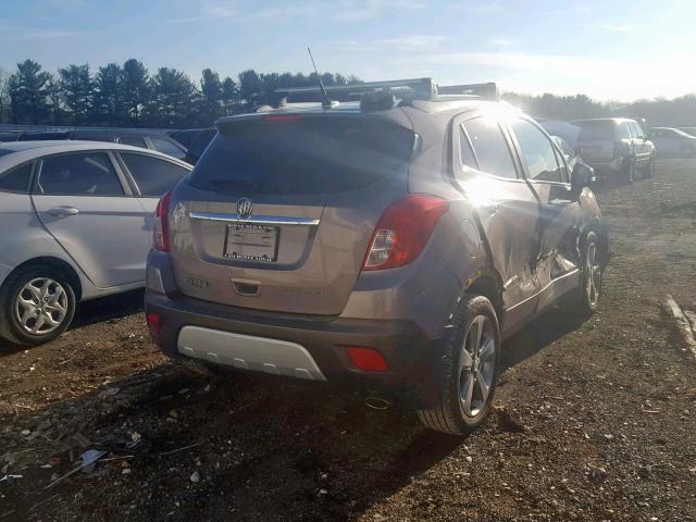 KL4CJASB0EB628225 - 2014 BUICK ENCORE BEIGE photo 4