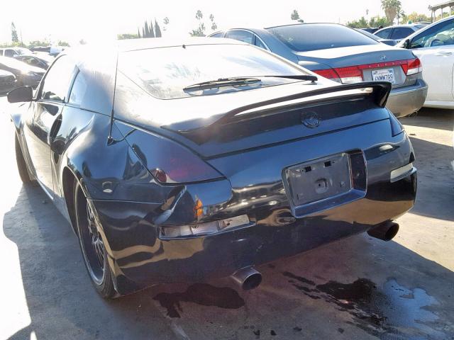 JN1AZ34E43T010814 - 2003 NISSAN 350Z COUPE BLACK photo 3