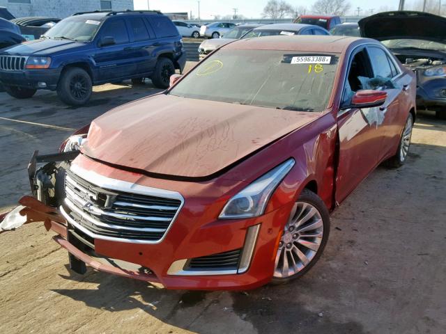 1G6AS5SX8F0111736 - 2015 CADILLAC CTS PERFOR RED photo 2