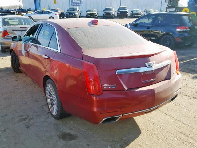 1G6AS5SX8F0111736 - 2015 CADILLAC CTS PERFOR RED photo 3