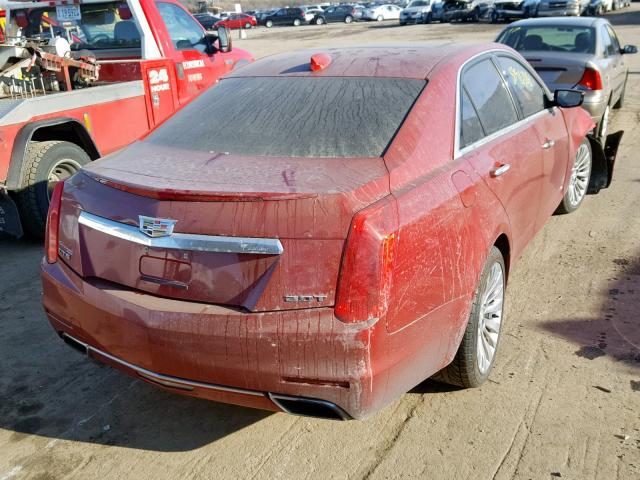 1G6AS5SX8F0111736 - 2015 CADILLAC CTS PERFOR RED photo 4