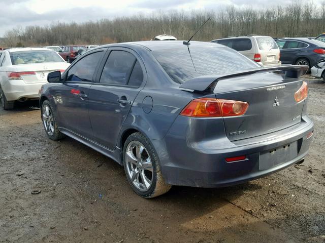 JA3AU86U78U039219 - 2008 MITSUBISHI LANCER GTS GRAY photo 3