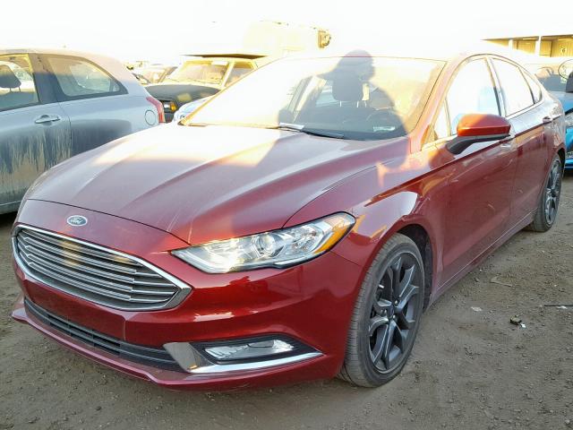 3FA6P0G73JR180784 - 2018 FORD FUSION S RED photo 2