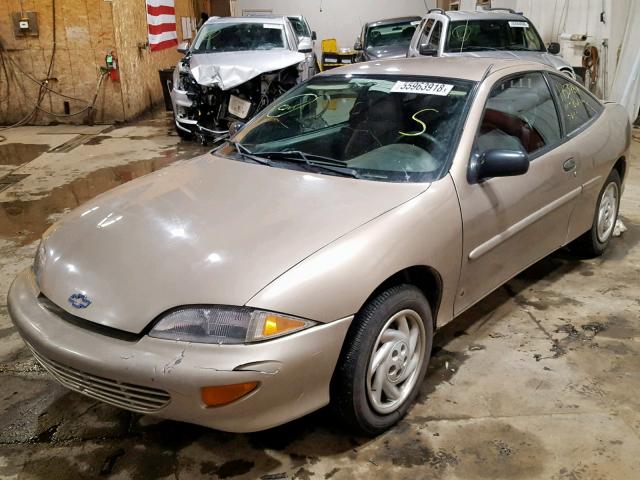 1G1JC1241X7304451 - 1999 CHEVROLET CAVALIER B TAN photo 2