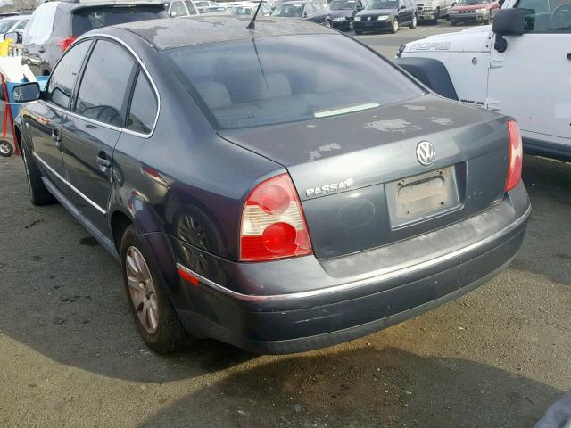 WVWPD63B52P451292 - 2002 VOLKSWAGEN PASSAT GLS BLUE photo 3