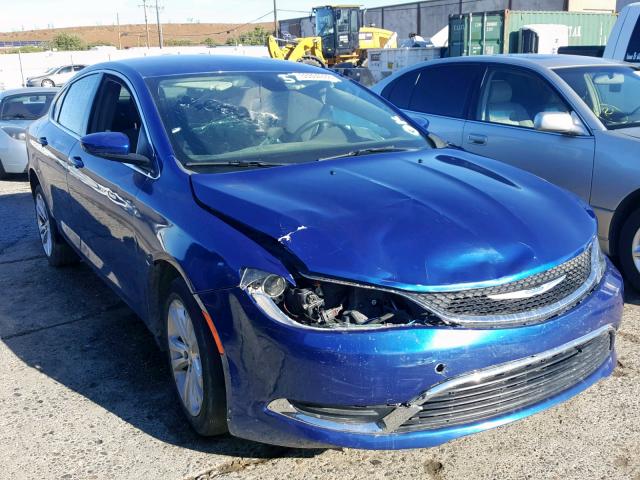 1C3CCCAB2GN127940 - 2016 CHRYSLER 200 LIMITE BLUE photo 1