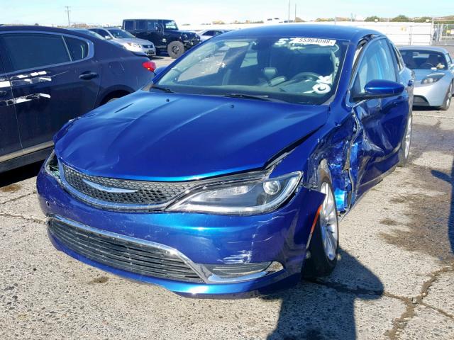 1C3CCCAB2GN127940 - 2016 CHRYSLER 200 LIMITE BLUE photo 2