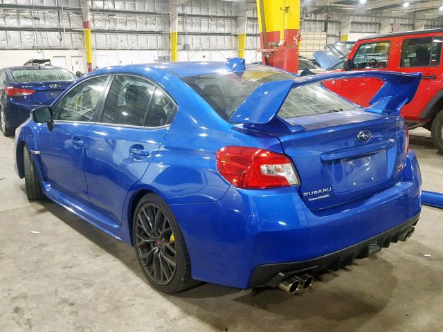 JF1VA2M6XJ9829996 - 2018 SUBARU WRX STI BLUE photo 3