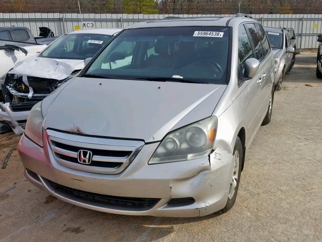 5FNRL38627B109838 - 2007 HONDA ODYSSEY EX SILVER photo 2