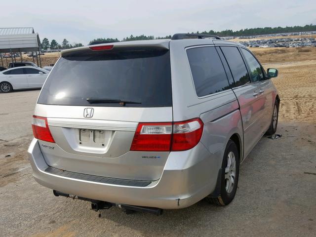 5FNRL38627B109838 - 2007 HONDA ODYSSEY EX SILVER photo 4