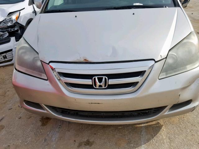 5FNRL38627B109838 - 2007 HONDA ODYSSEY EX SILVER photo 9