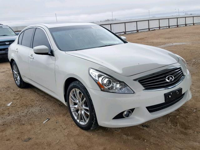 JN1CV6AR5DM755841 - 2013 INFINITI G37 WHITE photo 1