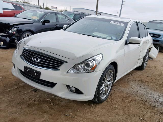 JN1CV6AR5DM755841 - 2013 INFINITI G37 WHITE photo 2