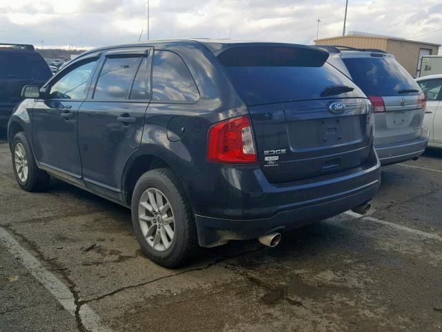 2FMDK3GC2DBC33519 - 2013 FORD EDGE SE BLACK photo 3