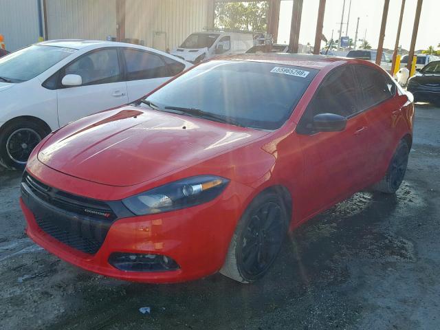 1C3CDFFA2GD822049 - 2016 DODGE DART SXT S RED photo 2