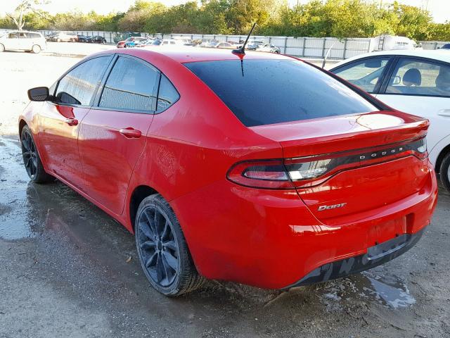 1C3CDFFA2GD822049 - 2016 DODGE DART SXT S RED photo 3