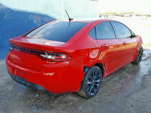 1C3CDFFA2GD822049 - 2016 DODGE DART SXT S RED photo 4