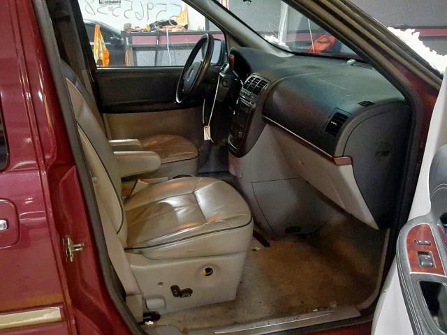 5GADV33L35D157551 - 2005 BUICK TERRAZA CX MAROON photo 5