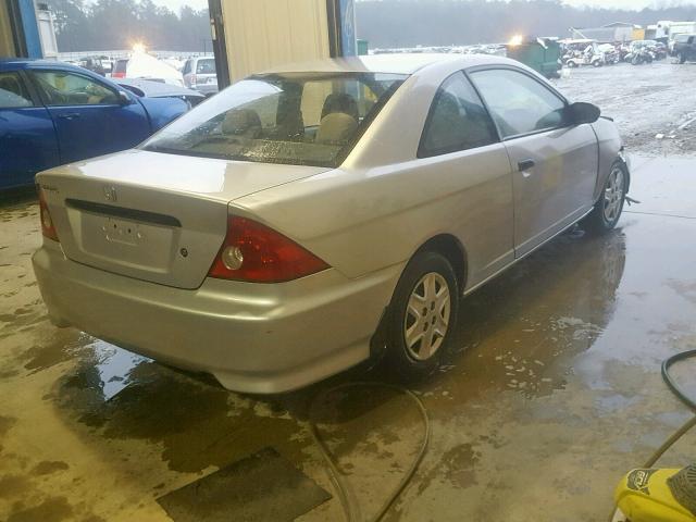 1HGEM22115L070271 - 2005 HONDA CIVIC DX V SILVER photo 4