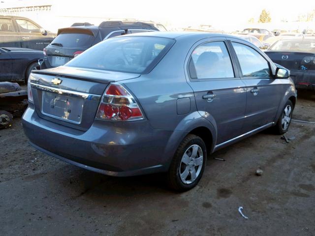 KL1TD5DE1AB118110 - 2010 CHEVROLET AVEO LS GRAY photo 4
