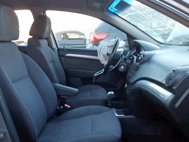 KL1TD5DE1AB118110 - 2010 CHEVROLET AVEO LS GRAY photo 5