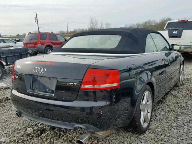 WAUAF48H77K016423 - 2007 AUDI A4 2.0T CA BLACK photo 4