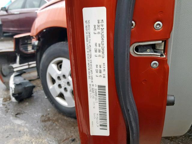 1B3HB28B87D593173 - 2007 DODGE CALIBER ORANGE photo 10