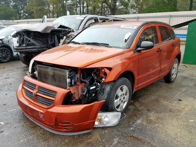 1B3HB28B87D593173 - 2007 DODGE CALIBER ORANGE photo 2