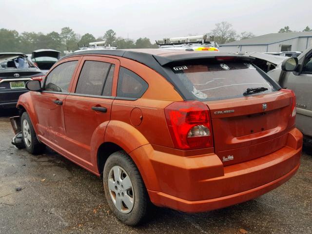 1B3HB28B87D593173 - 2007 DODGE CALIBER ORANGE photo 3