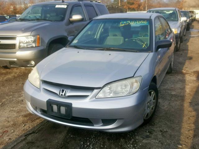 2HGES16314H551077 - 2004 HONDA CIVIC DX V SILVER photo 2