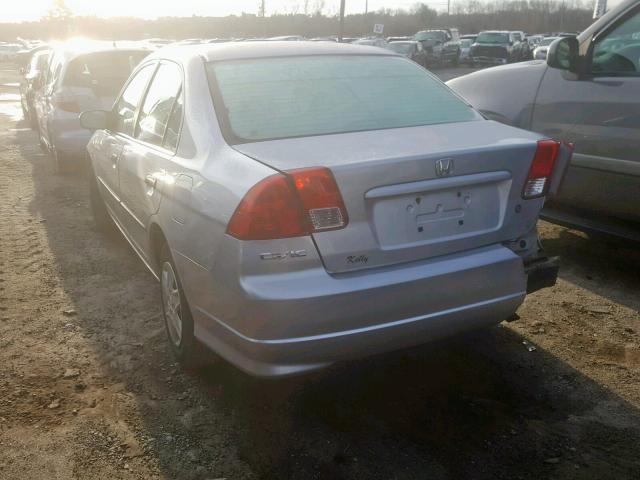 2HGES16314H551077 - 2004 HONDA CIVIC DX V SILVER photo 3