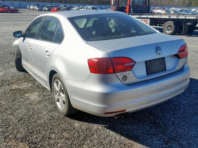 3VW1K7AJ5CM354237 - 2012 VOLKSWAGEN JETTA BASE 银色 照片 3