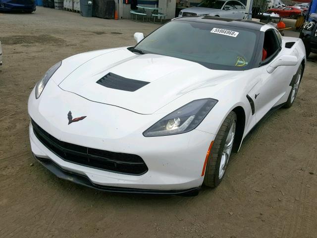 1G1YA2D75G5121034 - 2016 CHEVROLET CORVETTE S WHITE photo 2