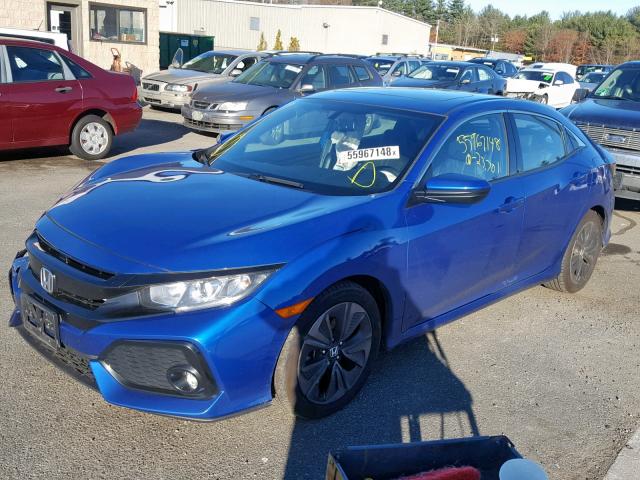 SHHFK7H71HU400739 - 2017 HONDA CIVIC EXL BLUE photo 2