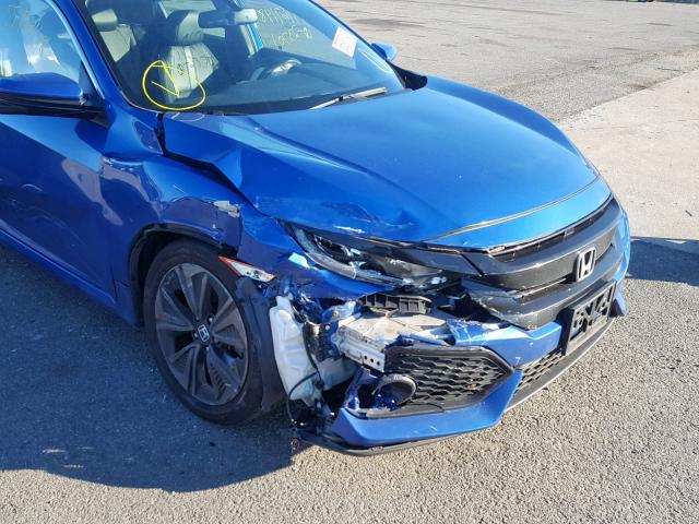 SHHFK7H71HU400739 - 2017 HONDA CIVIC EXL BLUE photo 9