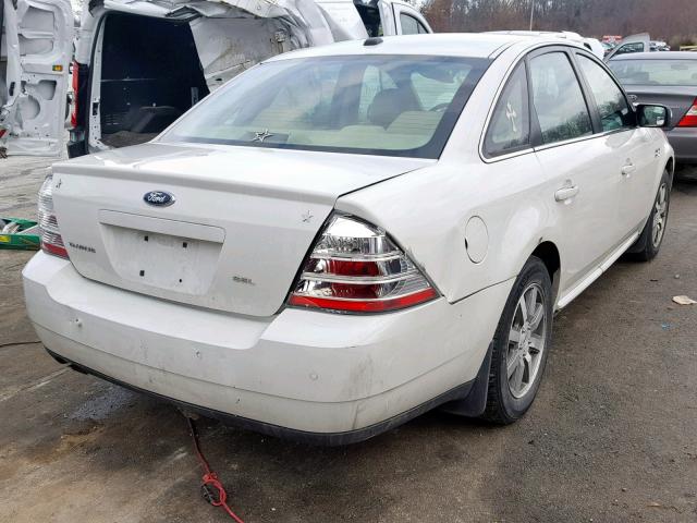 1FAHP24W79G103144 - 2009 FORD TAURUS SEL WHITE photo 4