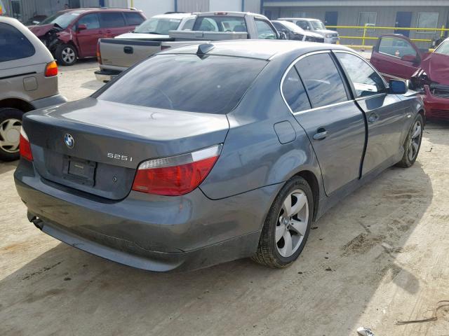 WBANE53546B992150 - 2006 BMW 525 I GRAY photo 4