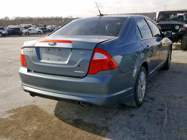 3FAHP0JG3CR354552 - 2012 FORD FUSION SEL BLUE photo 4