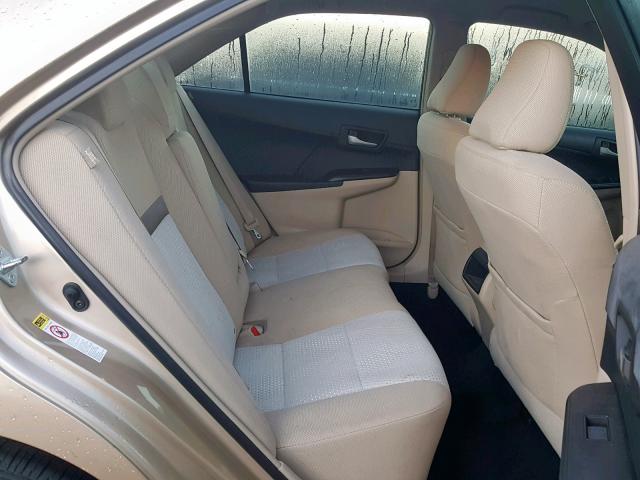 4T1BF1FK6CU079592 - 2012 TOYOTA CAMRY BASE GOLD photo 6