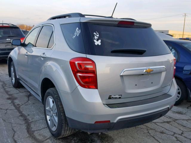 2GNALCEK2G1119536 - 2016 CHEVROLET EQUINOX LT SILVER photo 3