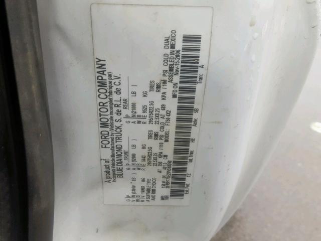 3FRPF75E27V518268 - 2007 FORD F750 SUPER WHITE photo 10