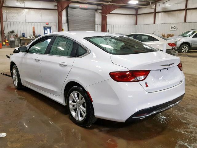 1C3CCCAB6FN664437 - 2015 CHRYSLER 200 LIMITE WHITE photo 3