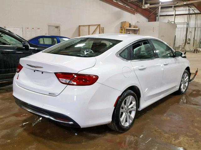 1C3CCCAB6FN664437 - 2015 CHRYSLER 200 LIMITE WHITE photo 4