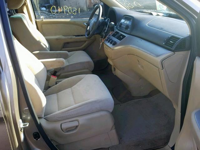 5FNRL3H27AB080437 - 2010 HONDA ODYSSEY LX GOLD photo 5