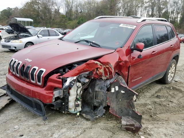 1C4PJLCB6EW164416 - 2014 JEEP CHEROKEE L BURGUNDY photo 2