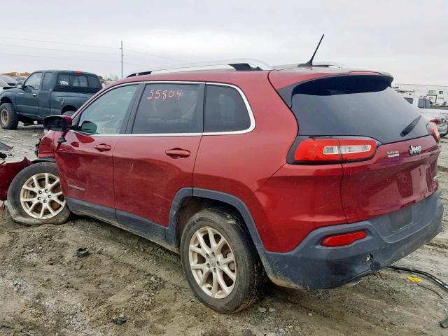 1C4PJLCB6EW164416 - 2014 JEEP CHEROKEE L BURGUNDY photo 3